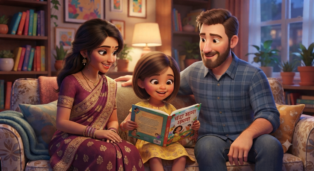 Multilingual personalized children's story created with Maple-Kids